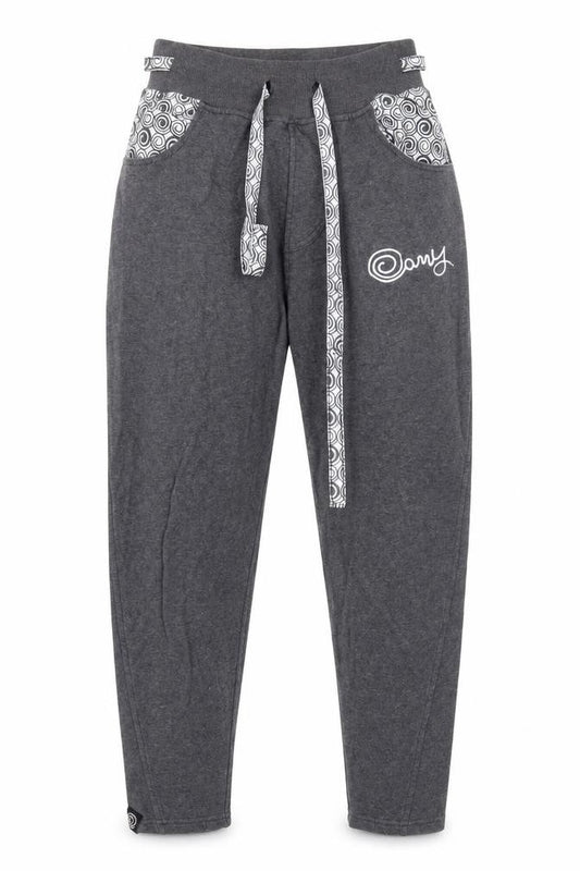 Amy Womens Grey Cotton Sweatpants Trousers Size S L23 in Regular Drawstring