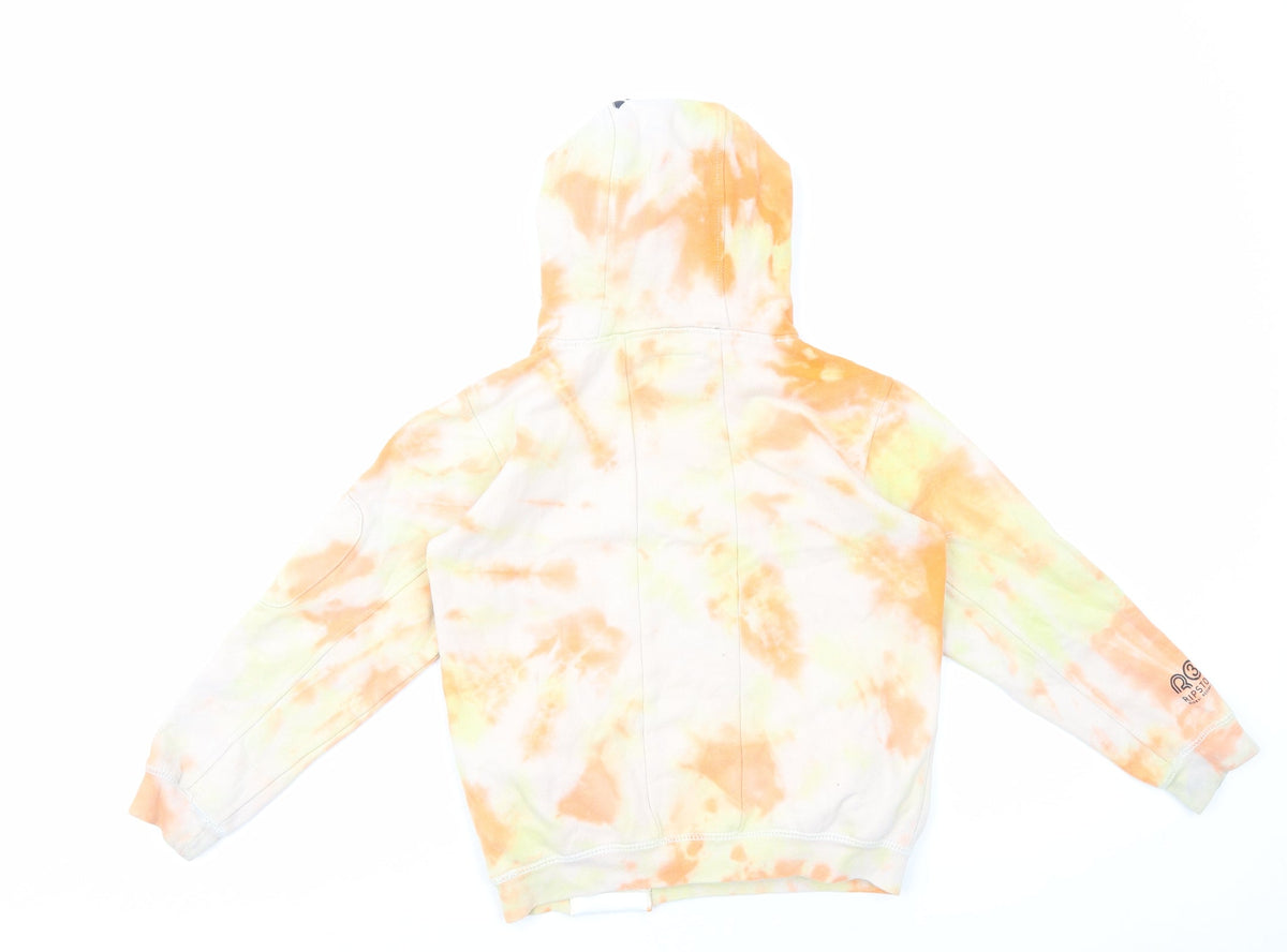Ripstop Boys Orange Cotton Pullover Hoodie Size M Pullover - Tie Dye