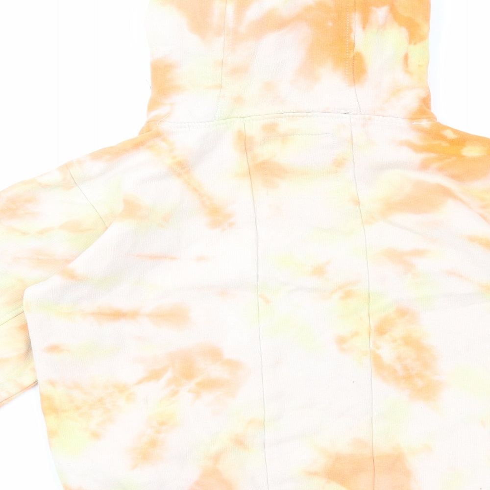 Ripstop Boys Orange Cotton Pullover Hoodie Size M Pullover - Tie Dye