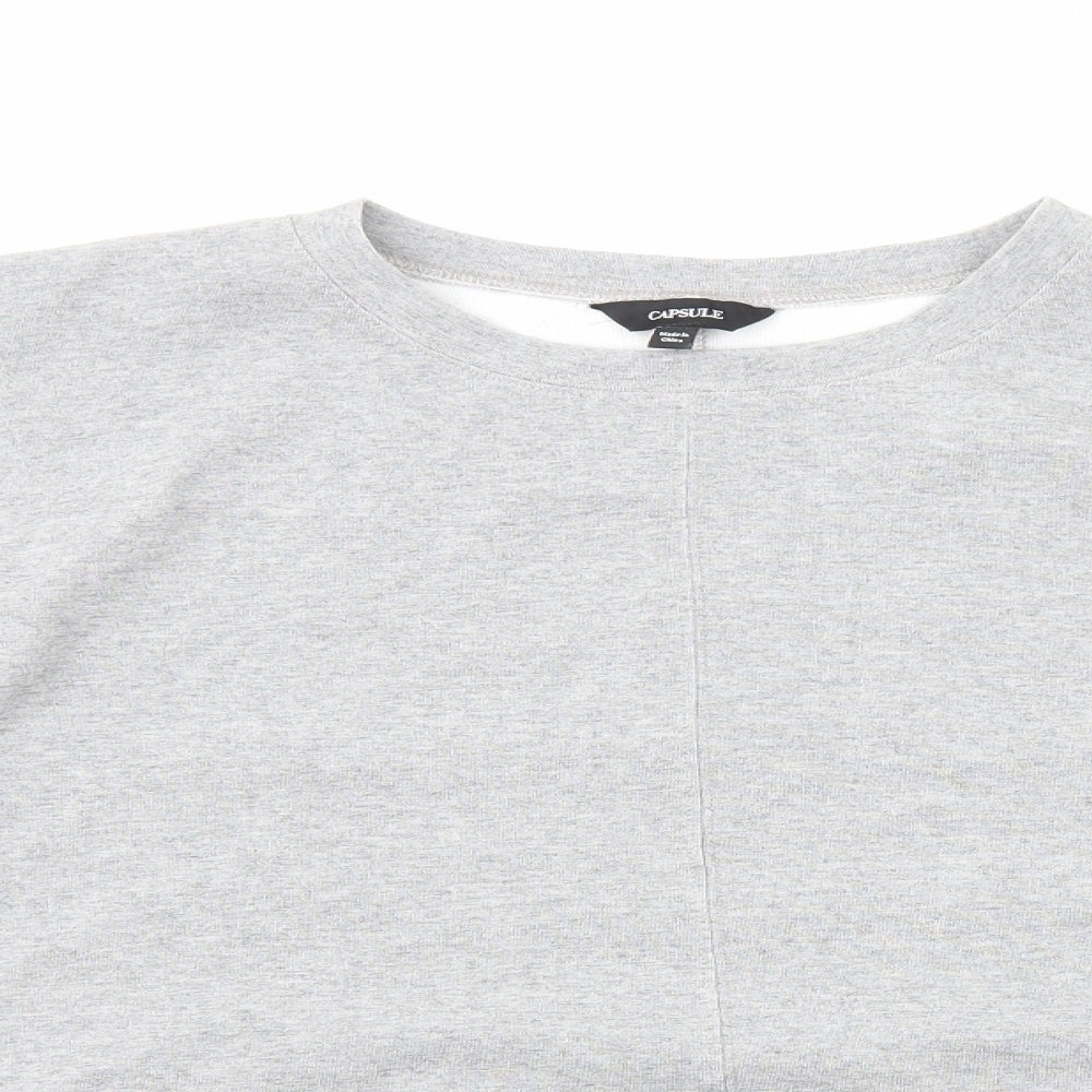 capsule Womens Grey Polyester Pullover Sweatshirt Size 14 Pullover