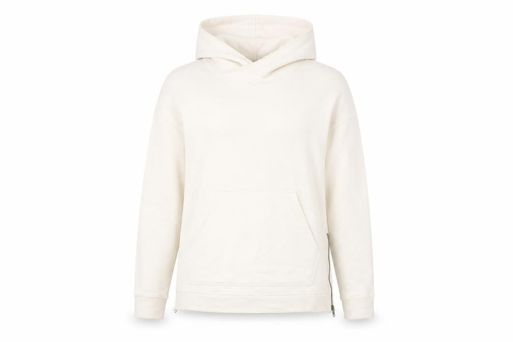 Underated Womens Ivory Cotton Pullover Hoodie Size L Pullover