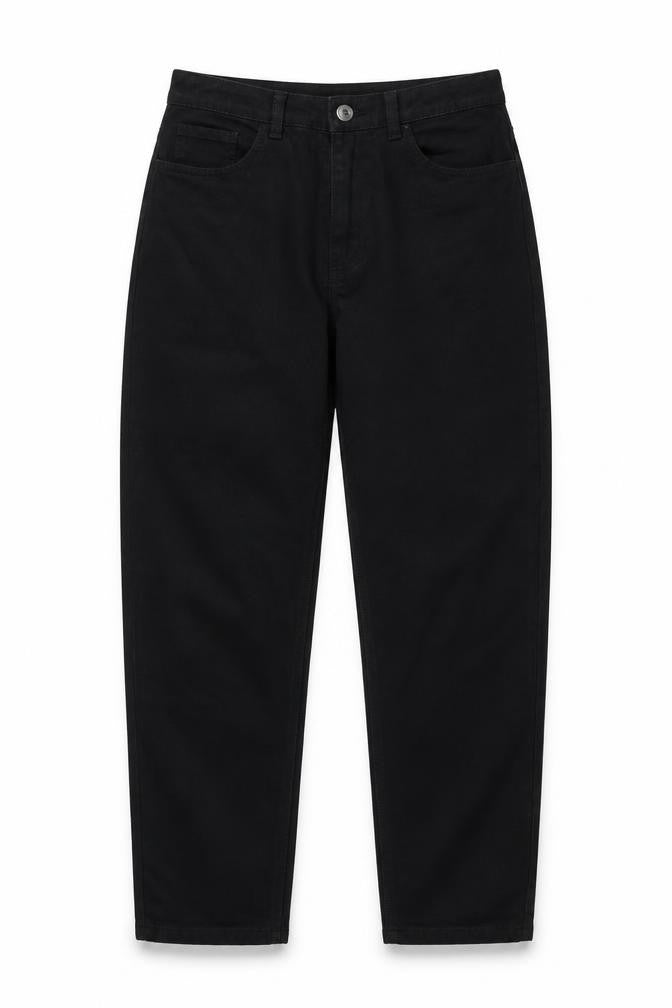 Missguided Womens Black Cotton Mom Jeans Size 6 L30 in Regular Button