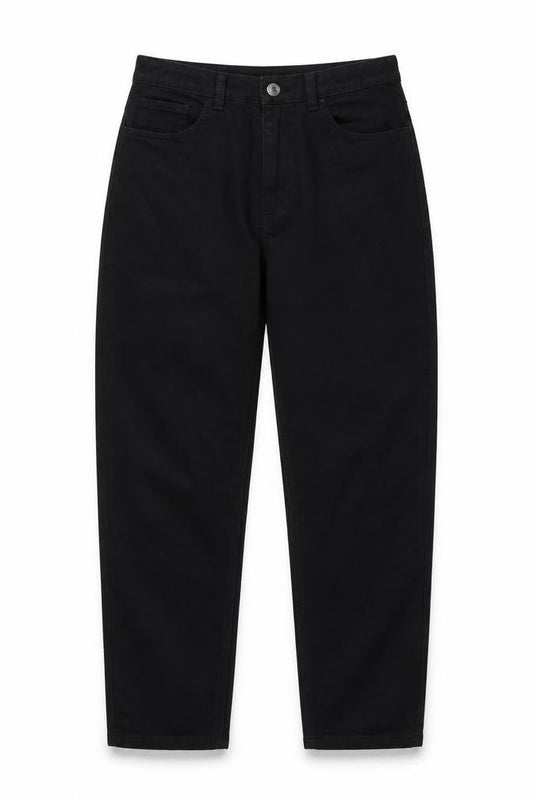 Missguided Womens Black Cotton Mom Jeans Size 6 L30 in Regular Button