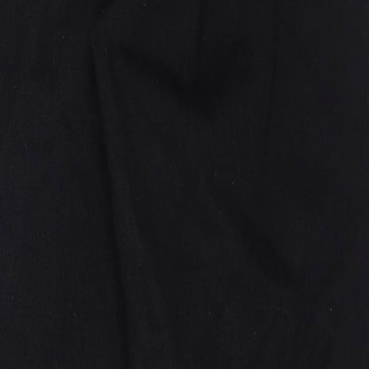 Missguided Womens Black Cotton Mom Jeans Size 6 L30 in Regular Button