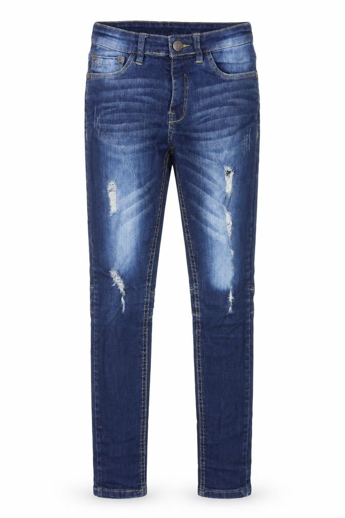 A-Z Girls Blue Cotton Skinny Jeans Size 11-12 Years Regular Button