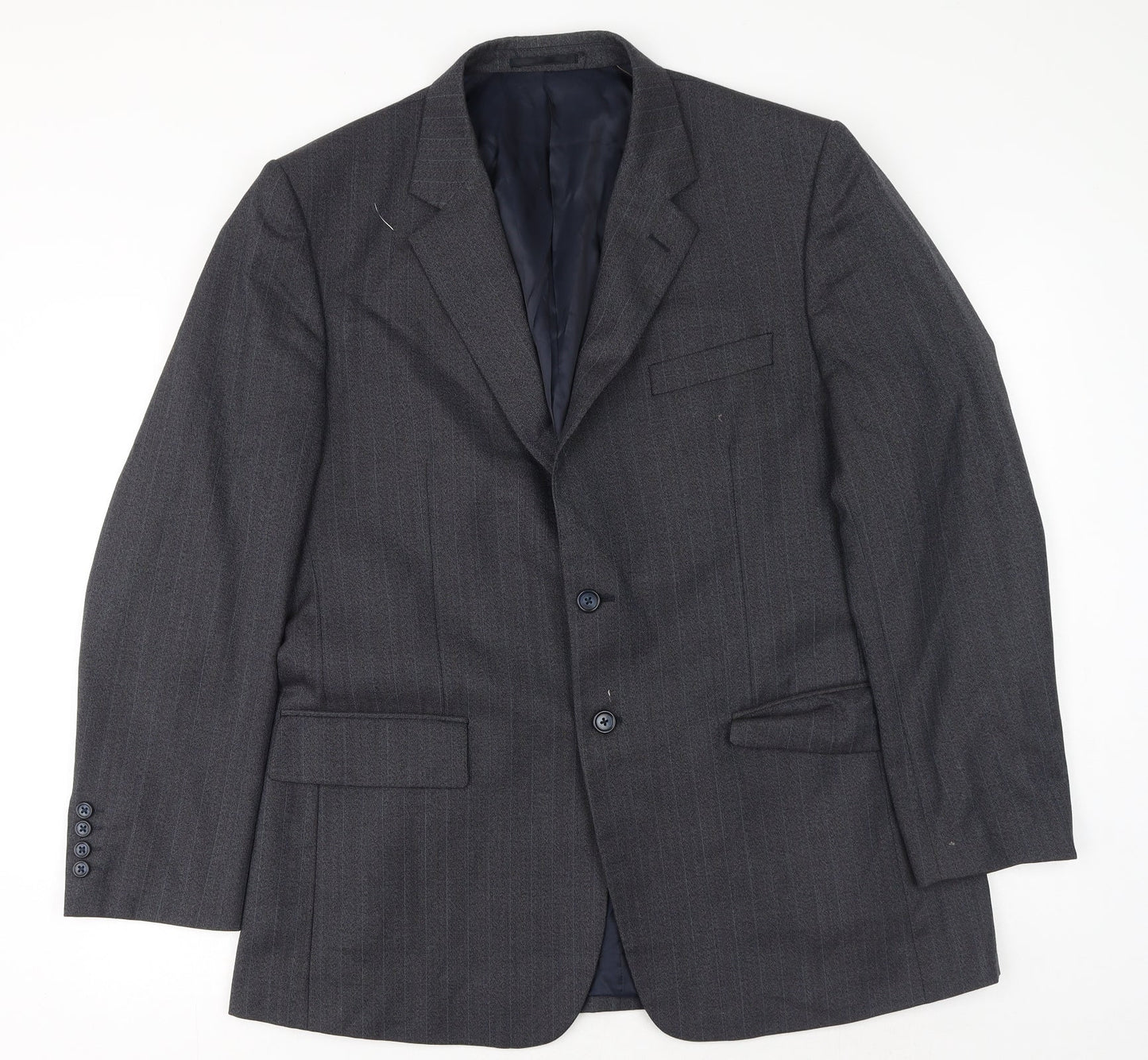 Brook Taverner Mens Grey Polyester Jacket Suit Jacket Size 42