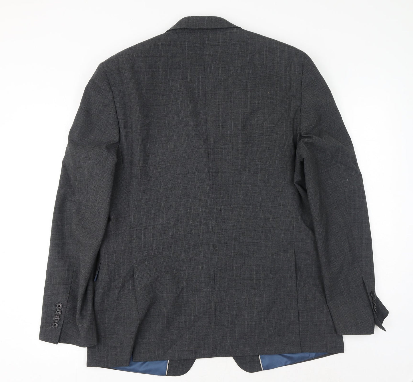 Marks and Spencer Mens Grey Plaid Polyester Jacket Suit Jacket Size M