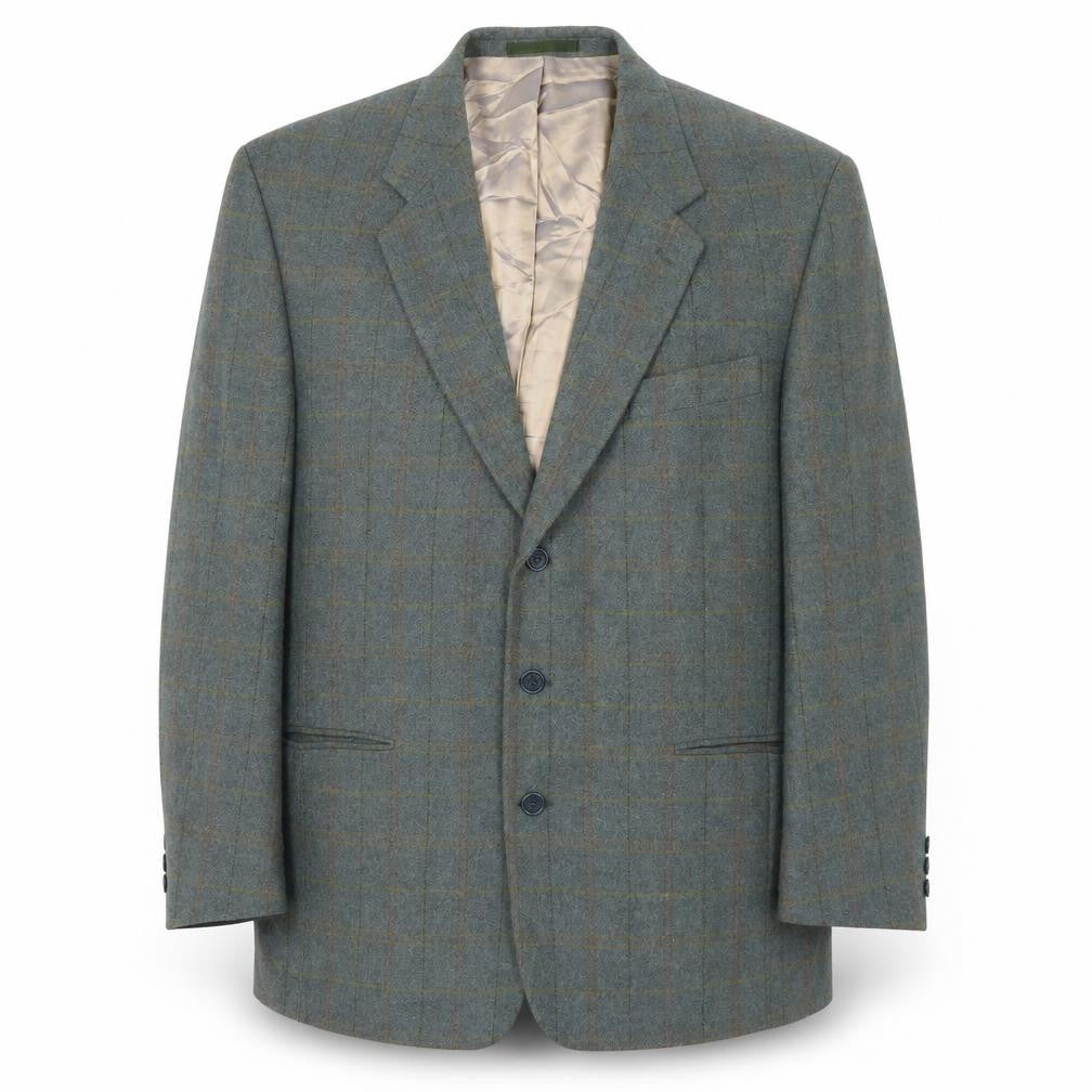 NICO Mens Blue Check Viscose Jacket Suit Jacket Size 44