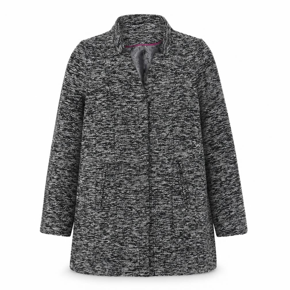 Baf woman Womens Grey Geometric Jacket Size 16 Button