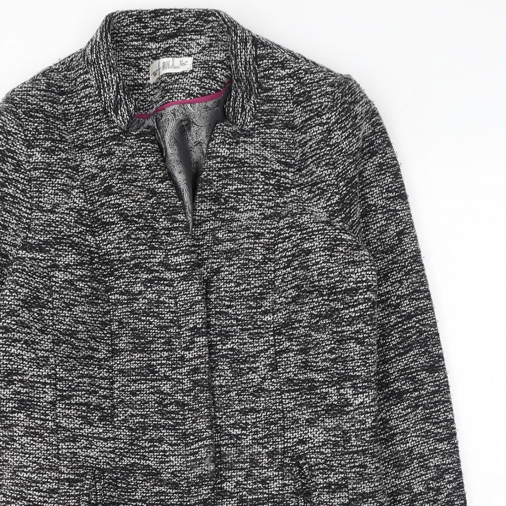 Baf woman Womens Grey Geometric Jacket Size 16 Button