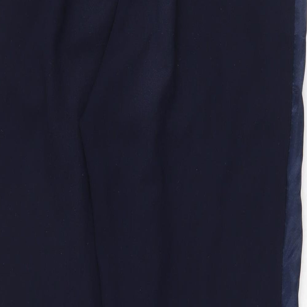 Topshop Womens Blue Polyester Trousers Size 10 L27 in Regular Drawstring
