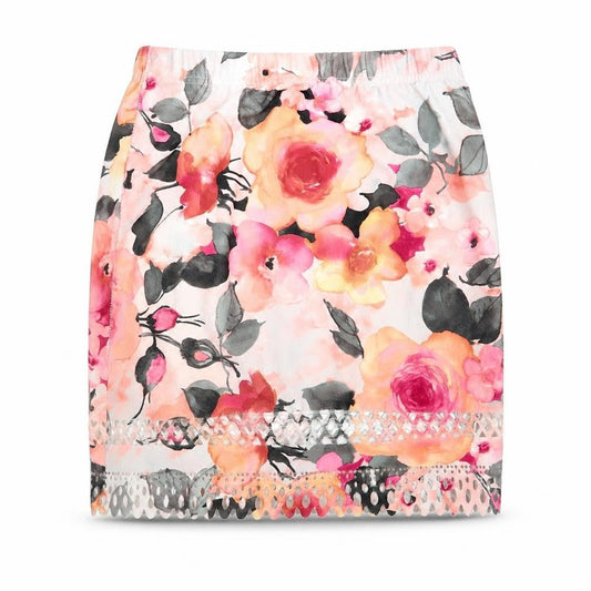 Preworn Womens Multicoloured Floral Polyester Mini Skirt Size M