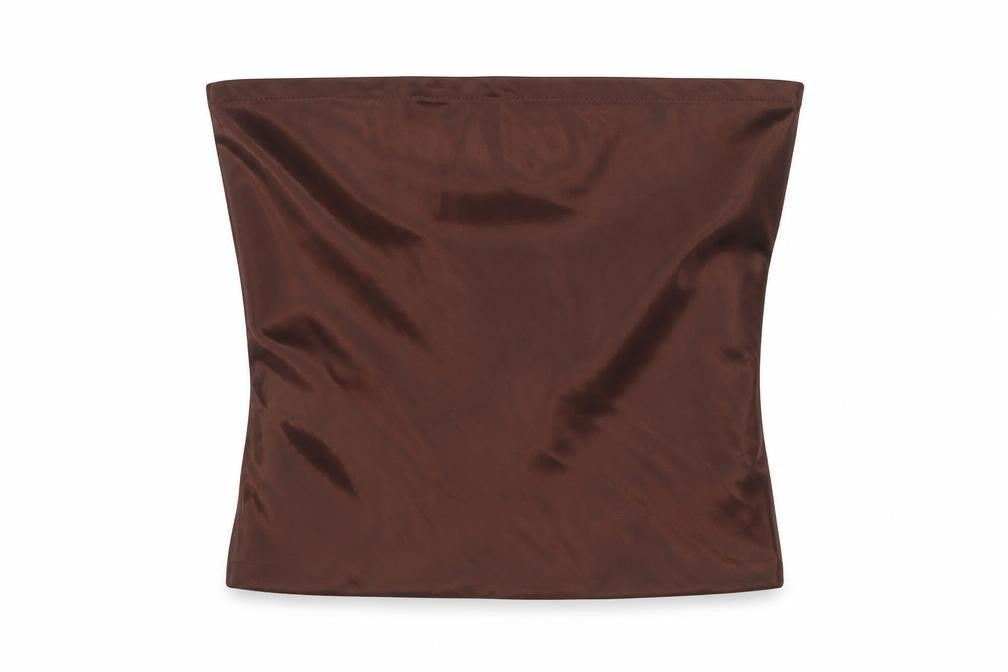 H&M Womens Brown Polyester Tunic Blouse Size S Square Neck