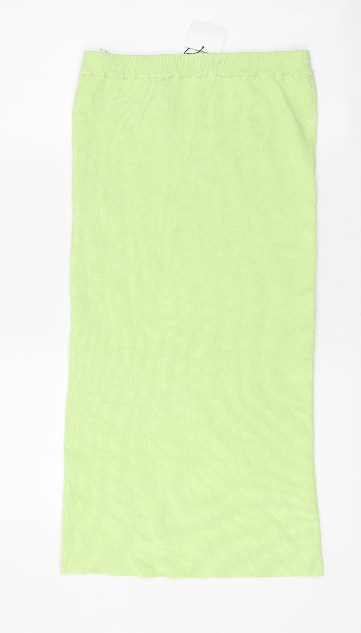 Zara Womens Green Viscose Straight & Pencil Skirt Size S