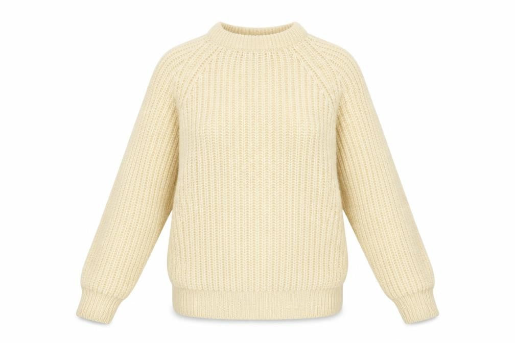 NEXT Womens Beige Round Neck Acrylic Pullover Jumper Size M
