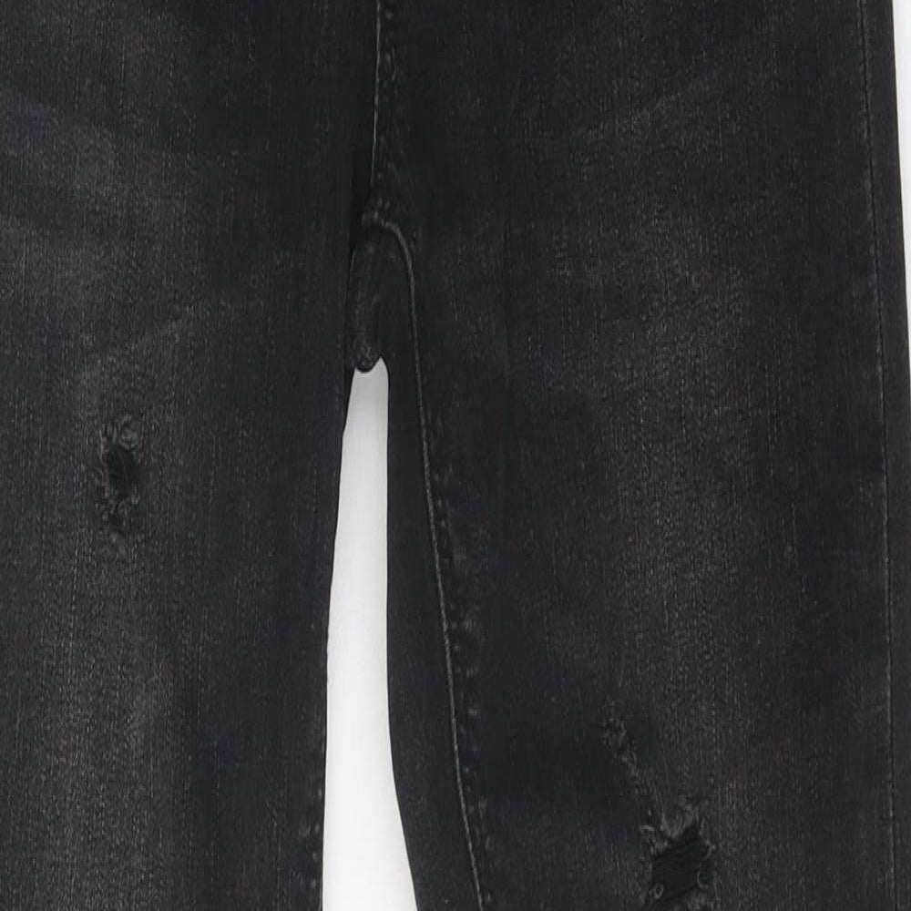 Stradivarius Womens Black Cotton Skinny Jeans Size 6 L28 in Regular Zip
