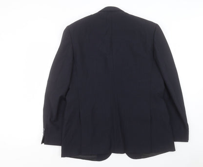 George Mens Black Wool Jacket Suit Size 40