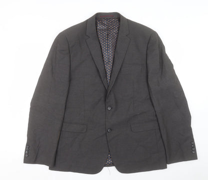 Next Mens Grey Polyester Jacket Suit Jacket Size 44