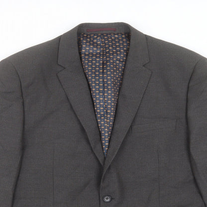 Next Mens Grey Polyester Jacket Suit Jacket Size 44