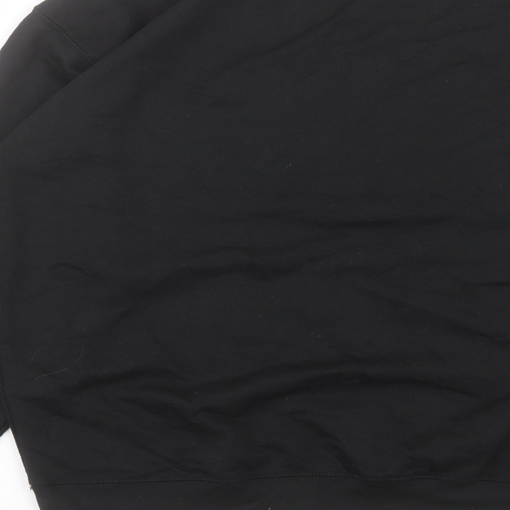 Mode LL Womens Black Cotton Pullover Sweatshirt Size 8 Pullover