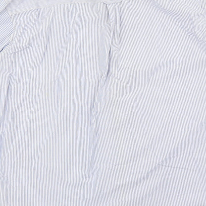 Next Mens Multicoloured Striped Cotton Button-Up Size L Collared Button