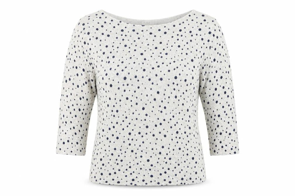 Kaliko Womens Multicoloured Scoop Neck Polka Dot Viscose Pullover Jumper Size 16