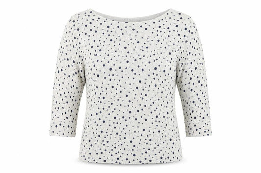 Kaliko Womens Multicoloured Scoop Neck Polka Dot Viscose Pullover Jumper Size 16