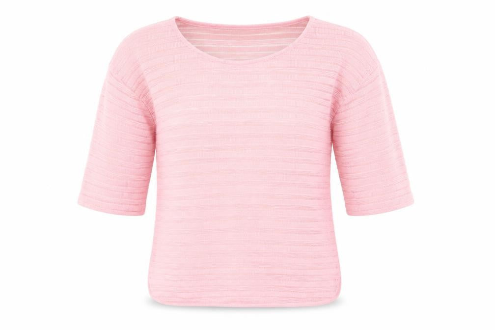 NEXT Womens Pink Round Neck Striped Polyester Pullover Jumper Size 8