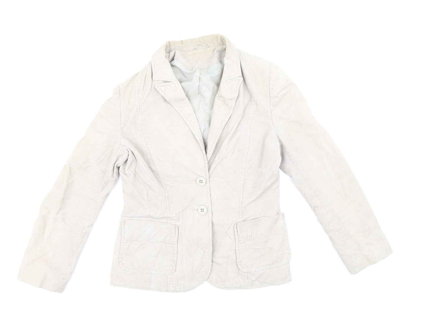 Topshop Womens Beige Jacket Blazer Size 14 Button
