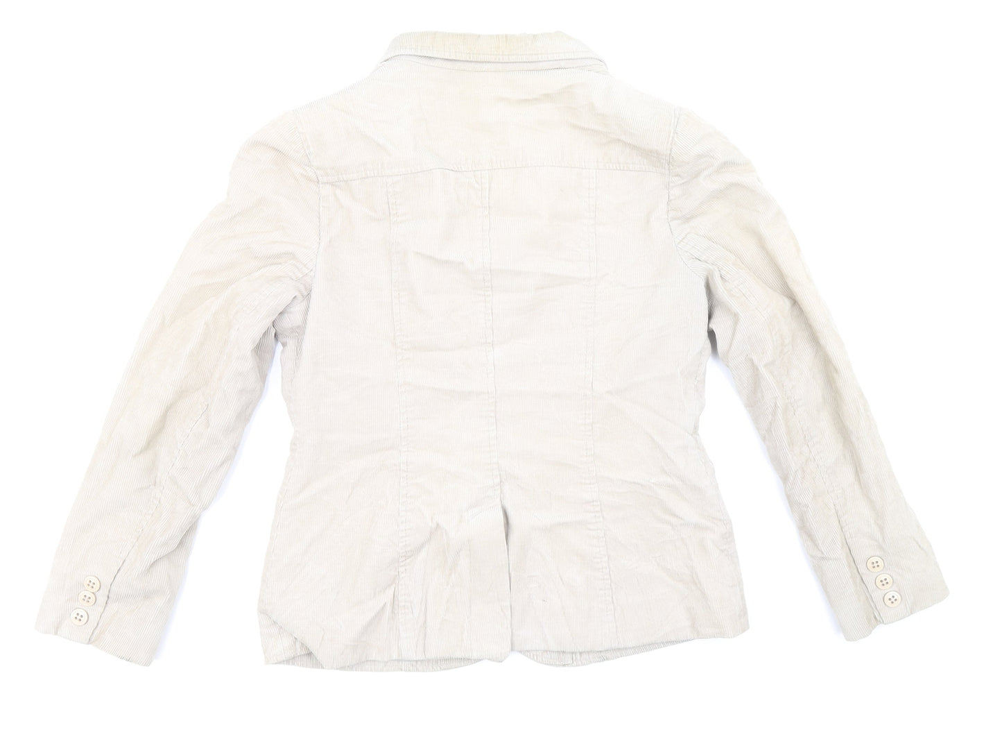 Topshop Womens Beige Jacket Blazer Size 14 Button