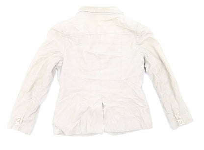 Topshop Womens Beige Jacket Blazer Size 14 Button