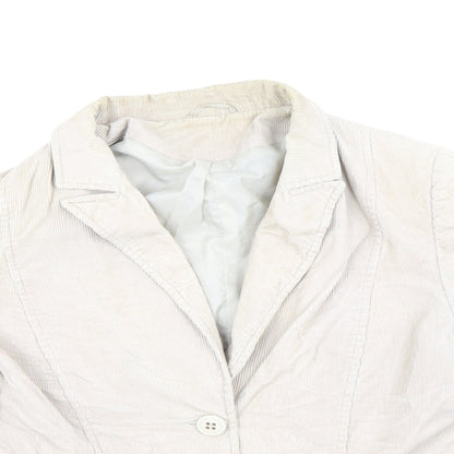 Topshop Womens Beige Jacket Blazer Size 14 Button