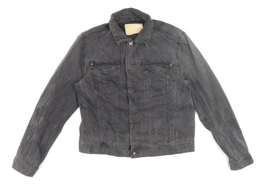 H&M Mens Green Jacket Size XL Button
