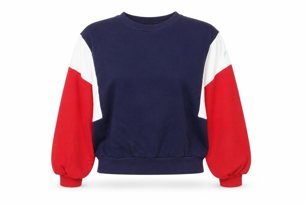 Divided by H&M Womens Multicoloured Colourblock Cotton Pullover Sweatshirt Size S Pullover
