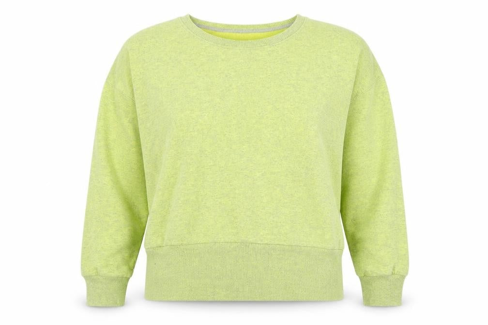 Topshop Womens Green Cotton Pullover Sweatshirt Size 8 Pullover