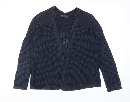Marks and Spencer Womens Blue V-Neck Cotton Cardigan Jumper Size M