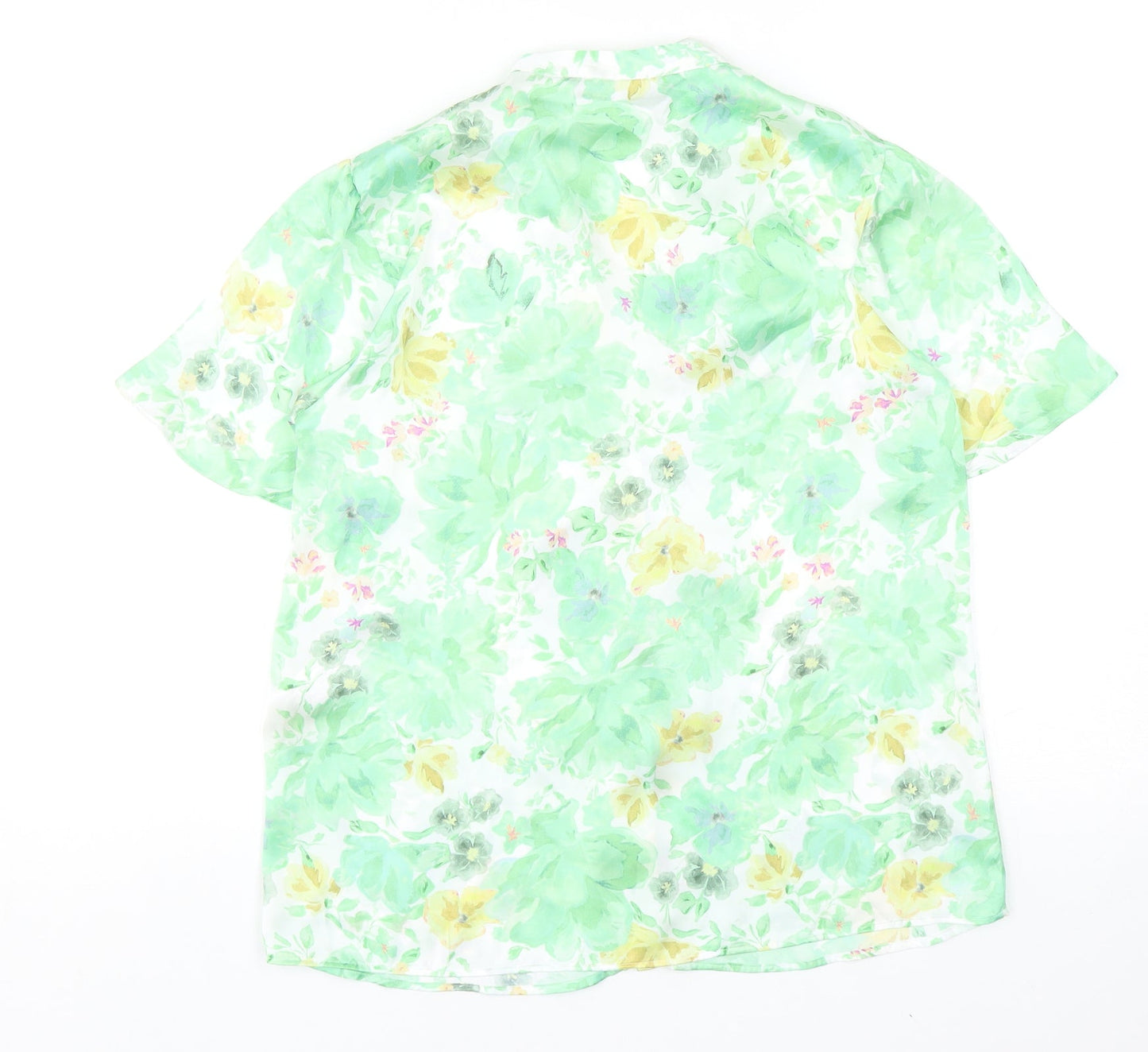 Zara Womens Multicoloured Floral Polyester Basic Blouse Size XS V-Neck