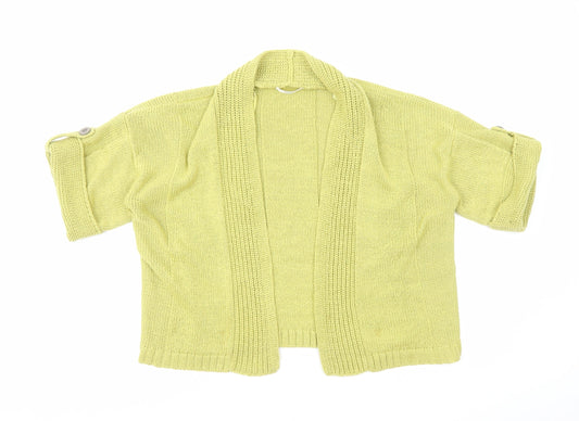 Marks and Spencer Womens Green V-Neck Acrylic Cardigan Jumper Size 10