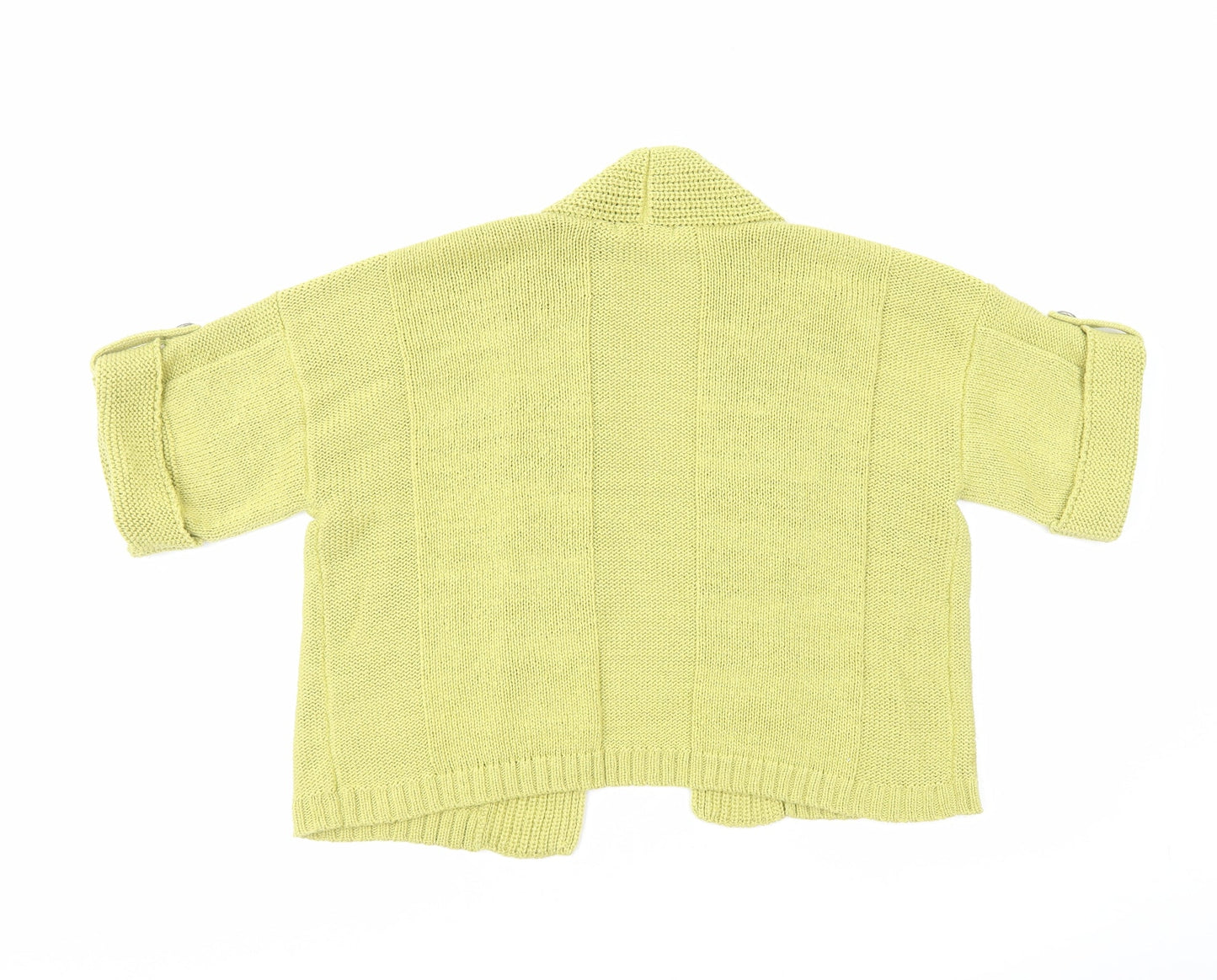 Marks and Spencer Womens Green V-Neck Acrylic Cardigan Jumper Size 10