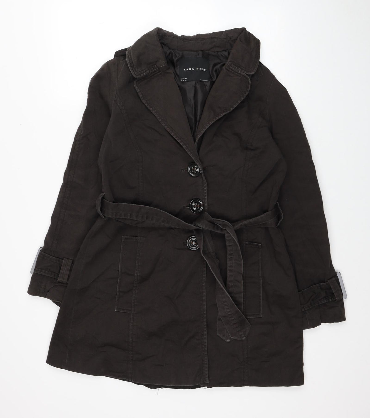 Zara Womens Brown Jacket Size L Button