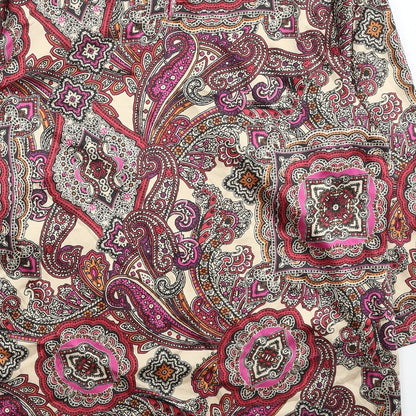 Marks & Spencer Womens Multicoloured Paisley Polyester Basic Blouse Size 10 Round Neck