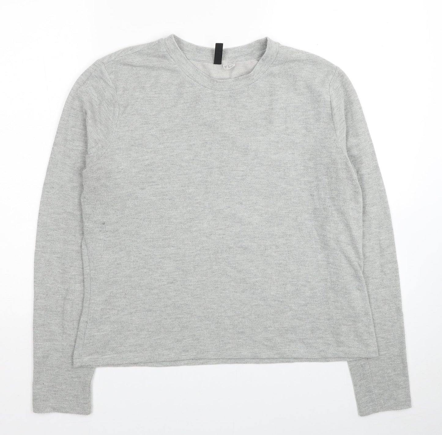H&M Womens Grey Crew Neck Polyester Pullover Jumper Size XL