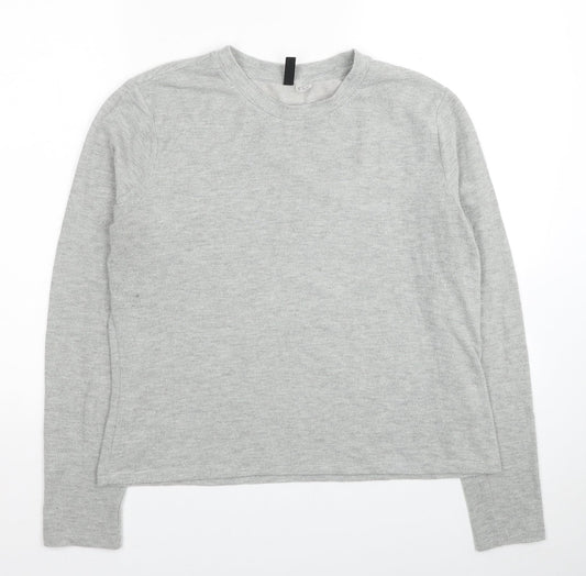 H&M Womens Grey Crew Neck Polyester Pullover Jumper Size XL
