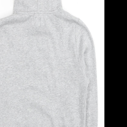 River Island Mens Grey Polyester Pullover Hoodie Size XS