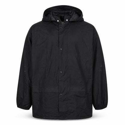 FootPete Mens Black Rain Coat Coat Size M Zip