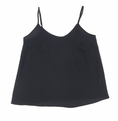 Atmosphere Womens Black Polyester Camisole Blouse Size 10 V-Neck