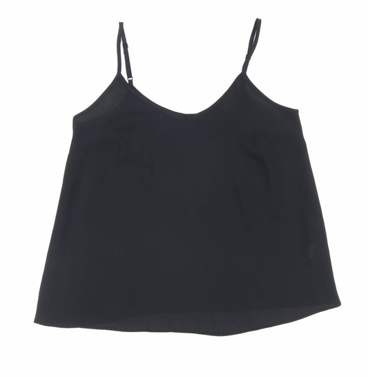Atmosphere Womens Black Polyester Camisole Blouse Size 10 V-Neck