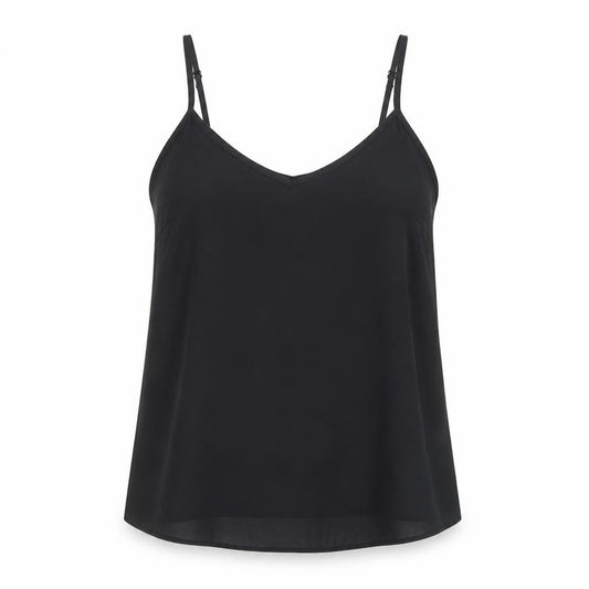 Atmosphere Womens Black Polyester Camisole Blouse Size 10 V-Neck