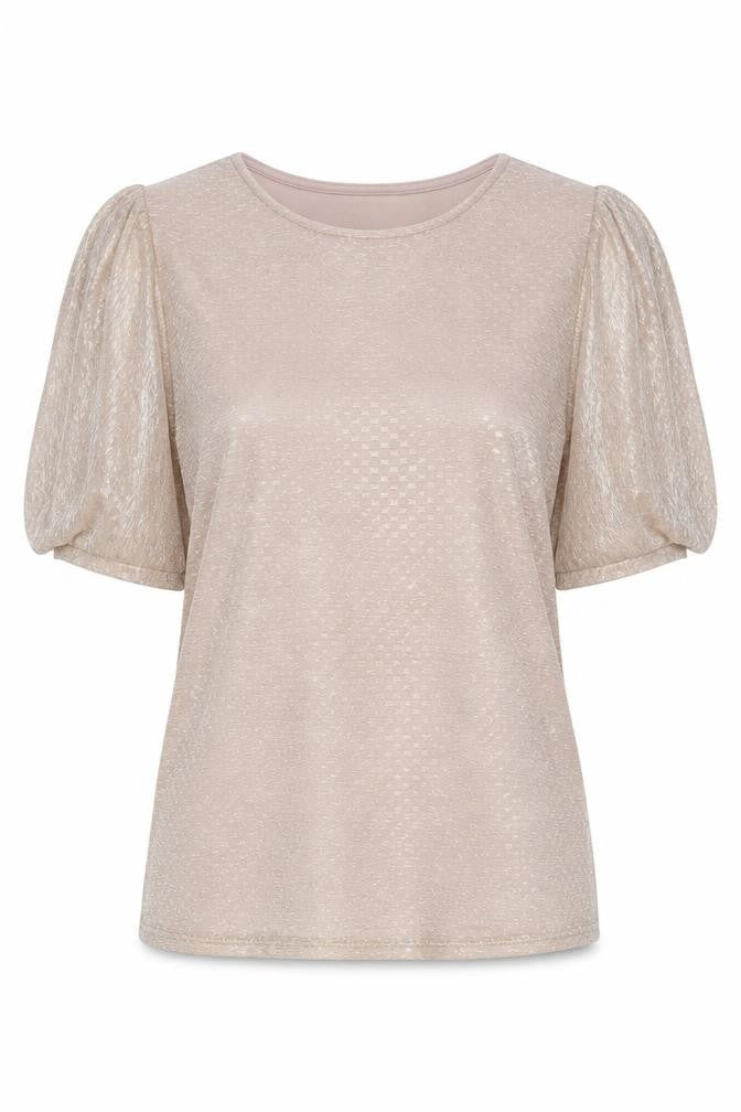 Dorothy Perkins Womens Pink Polyester Basic Blouse Size 12 Round Neck - Metallic