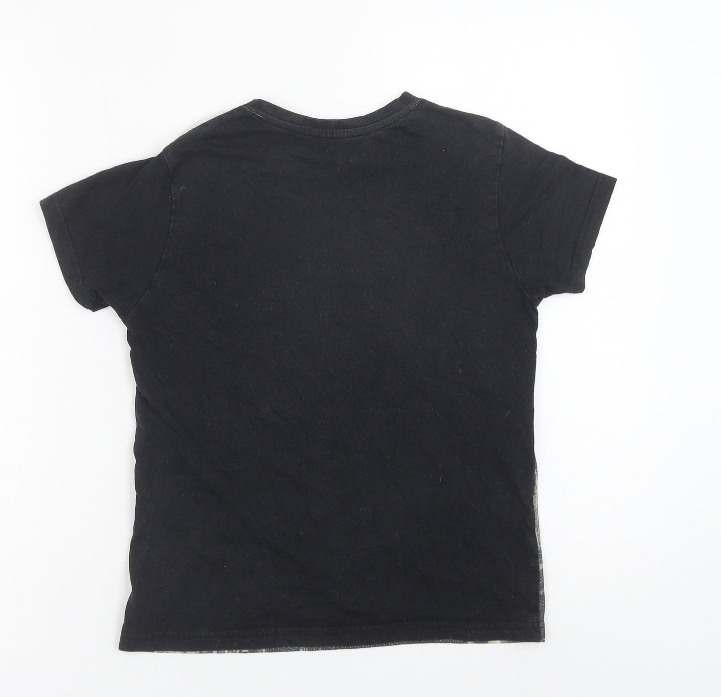 Primark Boys Black Polyester Basic T-Shirt Size 9-10 Years Crew Neck Pullover - New York